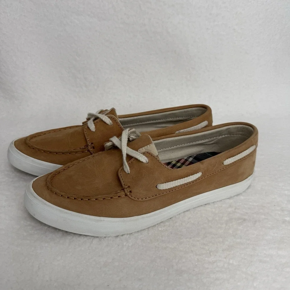 Sperry Top-Sider Authentic Original Boat Shoe 2 Eye Prep Womens‎ Sz 7.5 Beige